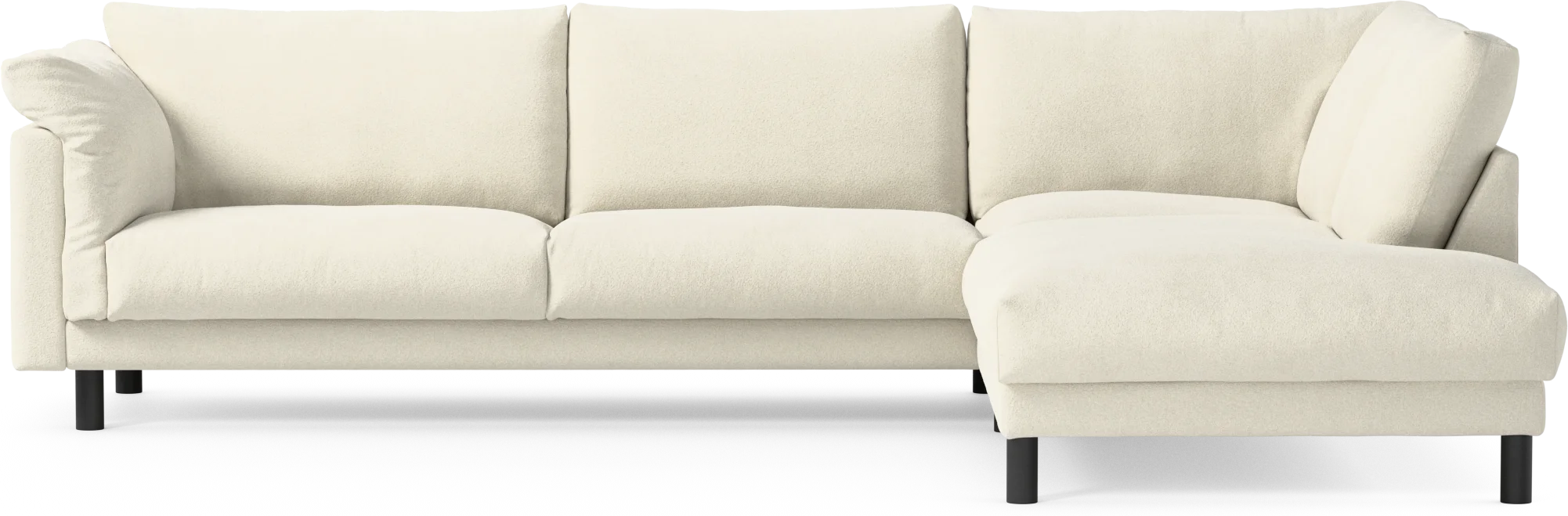 Cherrie 3-sits soffa med divan höger, fast klädsel hmdZC