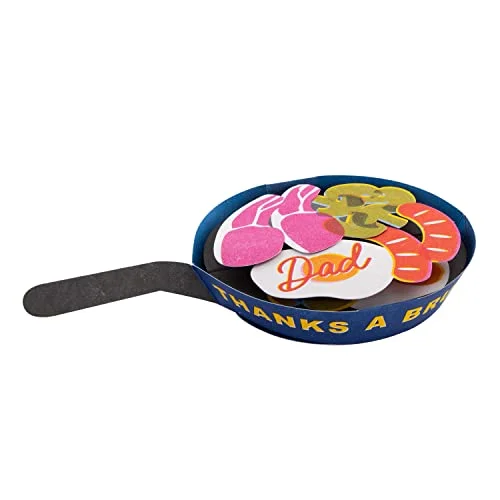 Hallmark fars dag kort, pop up 3D engelsk frukost, stekpanna, från dotter, son 5054655539885