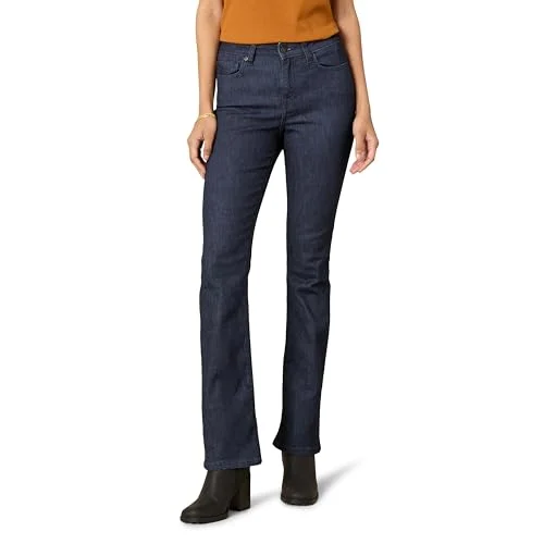 Amazon Essentials kvinnors Mid Rise Slim Bootcut Jean, sköljd, 6 korta 194223325214