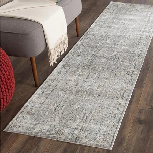 Safavieh Miles områdesmatta, vävd polyester löpare matta i Mauve/Cream, 62 x 240 cm 889048045262