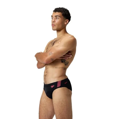 Speedo Hyperboom Splice Briefs för män Snabbtorkande Träning Fitness Klorresistenta badkläder (paket med 1) 5059937764276