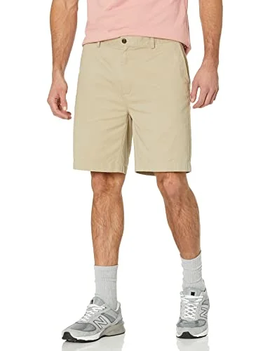Amazon Essentials Men's Shorts 23 cm (9 tum) klassisk passform, Ljusbrun, 34 193548698379