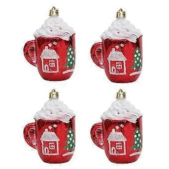 1 Box Christmas Tree Hanging Ornaments Colorful Cup/Bottle Shaped Decorations for Home and Office Christmas Party Supplies cup cup HY-ZR-081705088