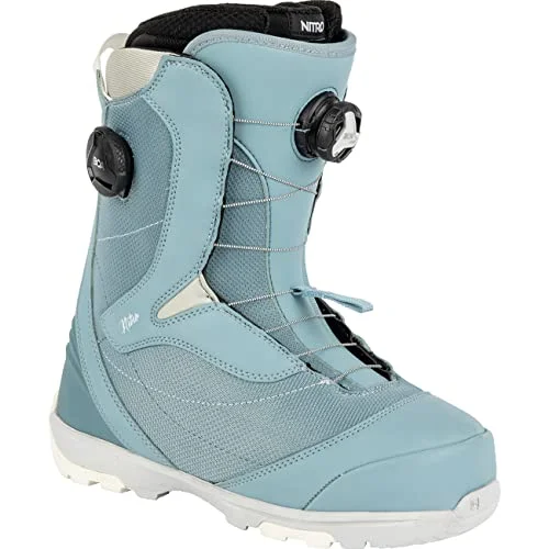 Nitro Kvinnor män Cypress Boa Dual '23 All Mountain Freestyle snabblåssystem båt snowboardbåt, blå grå, MP 25,5 // EU 39 1/3 US 8 7630221821479