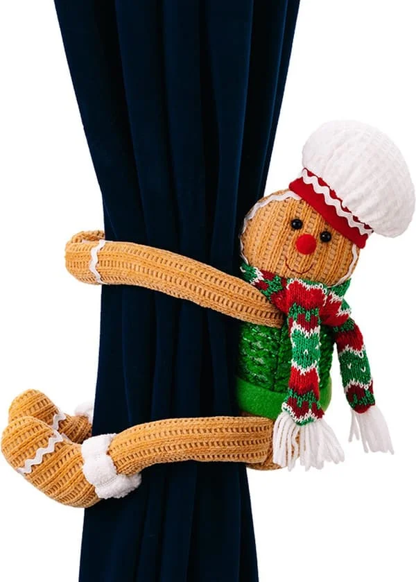 1-pack – Gardinkrokar – Pepparkaksgubbe Julgardinkrokar – Grön AQ-1133
