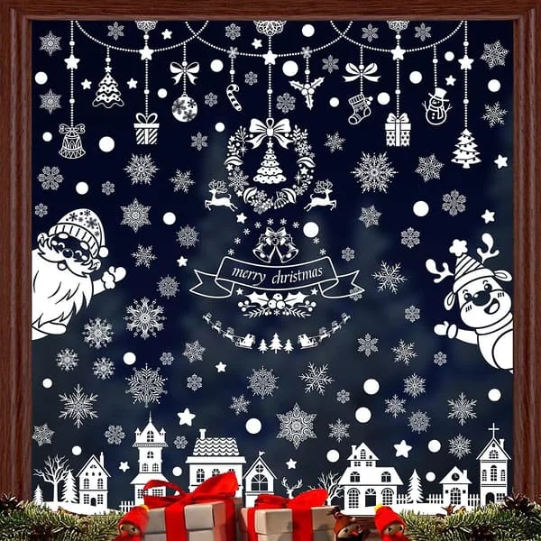 1 Set Fönsterklistermärken Jul Fönsterdekorationer Jul Fönsterklistermärken Med Snögubbar Renen Snöflingor Tallar (Snöflinga Hänge) BAPQ-056415 1 Set Fönsterklistermärken Jul Fönsterdekorationer Jul Fönsterklistermärken Med Snögubbar Renen Snöflingor Tallar (Snöflinga Hänge) BAPQ-056415