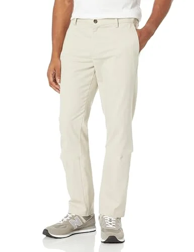 Amazon Essentials mäns slim fit skrynkelbeständig platt framsida chinos byxa, sten, 34 B x 29 L 191770239278