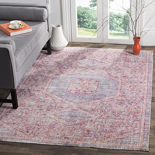 Rektangulär bohemisk chic vävd inomhatta, Windsor kollektion, WDS311, i lavendel/fuchsia, 122 x 183 cm för vardagsrum, sovrum eller något annat inomhusutrymme av Safavieh. 889048354821