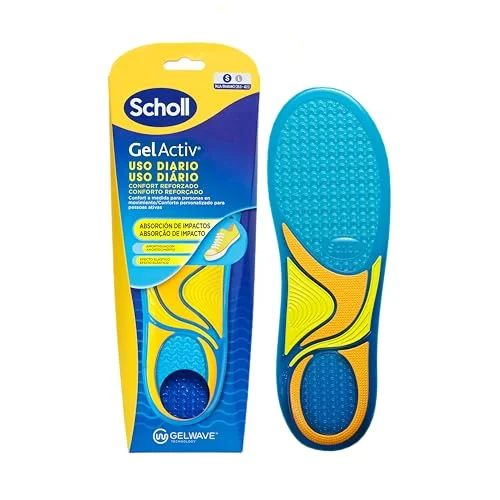 Scholl GelActiv innersulor för kvinnor vardagsskor bekväma fötter hela dagen med minnesskum dämpning och GelWave teknik storlek 3 7 5056585802459