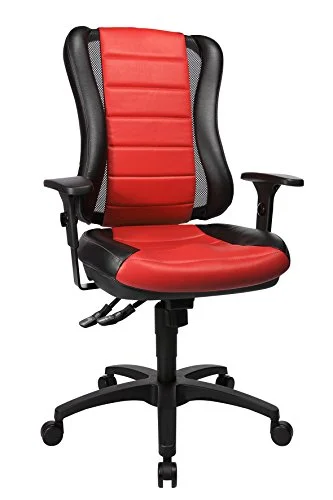 Topstar HE30PS033 kontorsvridstol Head Point RS inklusive armstöd med tvåfärgad stoppning Röd/svart 4014296377834