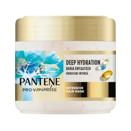 Pantene Pro V Deep Hydration intensiv hårmask med biotin 300 ml. Miracles intensivvård för torrt hår. Mjukare hår Redan efter den 1:a Användning: Lämplig dagligt bruk 8700216173261