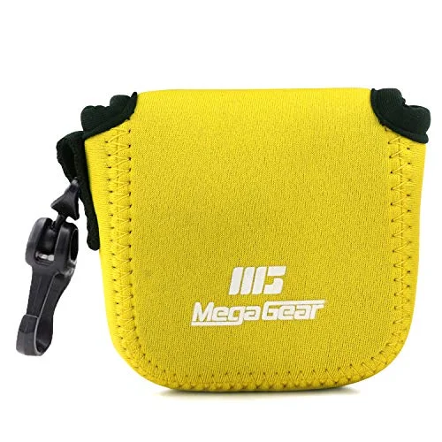 MegaGear MG1852 ultralätt neopren kamerafodral kompatibel med GoPro Hero9, Hero8, DJI Osmo Action, Sony RX0 II, Hero 7, 1.0 gul 193029002848