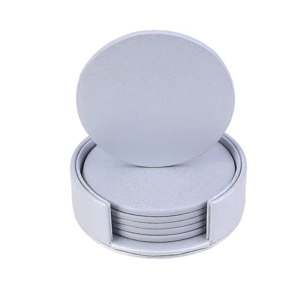 1 Set Runda Underlägg med Hållare PU Läder Halksäker Koppmatta Underlägg Skyddande Pad för Restaurang Hem Café 5401301619543 1 Set Runda Underlägg med Hållare PU Läder Halksäker Koppmatta Underlägg Skyddande Pad för Restaurang Hem Café 5401301619543