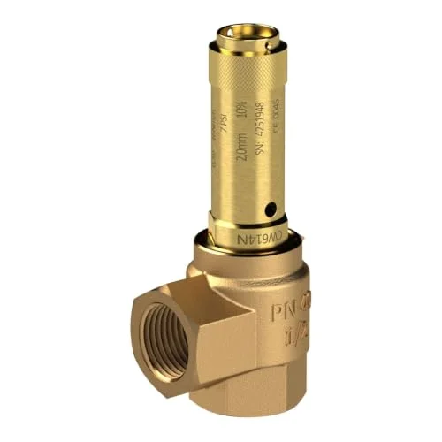RIEGLER 105431-222.03-0,5 hörnsäkerhetsventil, sadånga, G 1/2, svarstryck 0,5 bar, 1 st. 4047322039871