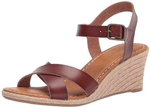 Amazon Essentials Espadrille kil sandal för kvinnor, Brun, 7.5 US 840174905103