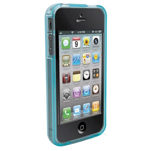 Phonix IP5GPA Gel Protection Plus skyddsskal med skärmskyddsfolie för Apple iPhone 5 blå 8018435235081
