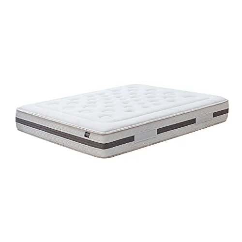 Kuo Dream Bio Natur Madrass, Naturlig bomull och Bamboo tyg, Latex Lumbar Förstärkning, 90 x 180 cm 8434673065905