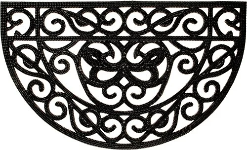La Briantina Halfmoon 45 x 75 cm dörrmatta i naturgummi, Svart, 8000061020568