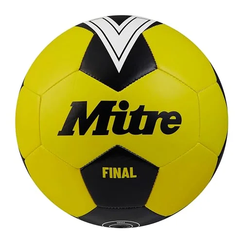 Mitre Final fritidsfotboll perfekt för barn fotbollsgåva, fluo-gul/svart, 5 5063077001252