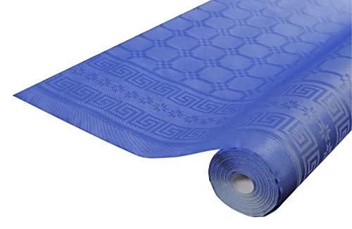 Pro Nappe Ref R480619I 12 engångsdukar damastpapper i rulle 6 m lång x 1,20 bred marinblå färg universellt elegant och klassiskt 3281516806196
