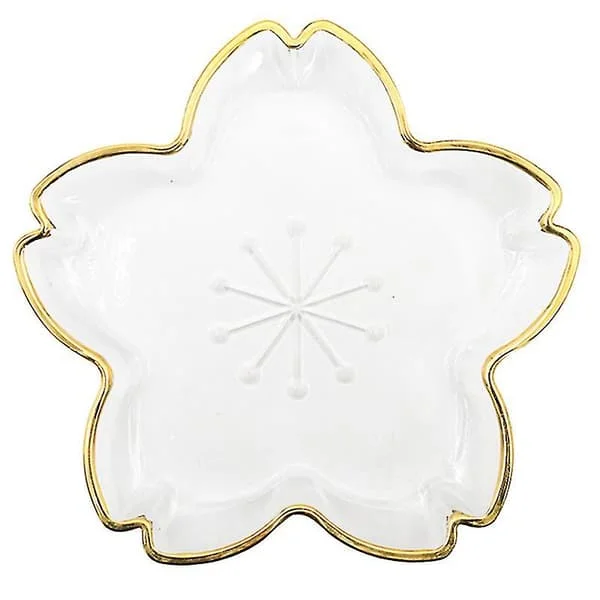 1 pc Glass Sakura Fruit Plate CJ-02-0812003804 1 pc Glass Sakura Fruit Plate CJ-02-0812003804