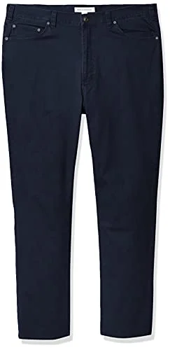 Amazon Essentials Herr rak passform 5 ficka stretch twillbyxor, marinblå, 40 W x 32 L 193548638221