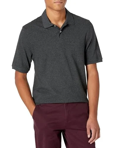 Amazon Essentials mäns Regular-Fit Cotton Pique pikétröja (finns i stora och långa), träkol ljung, XX-Large 191770247372