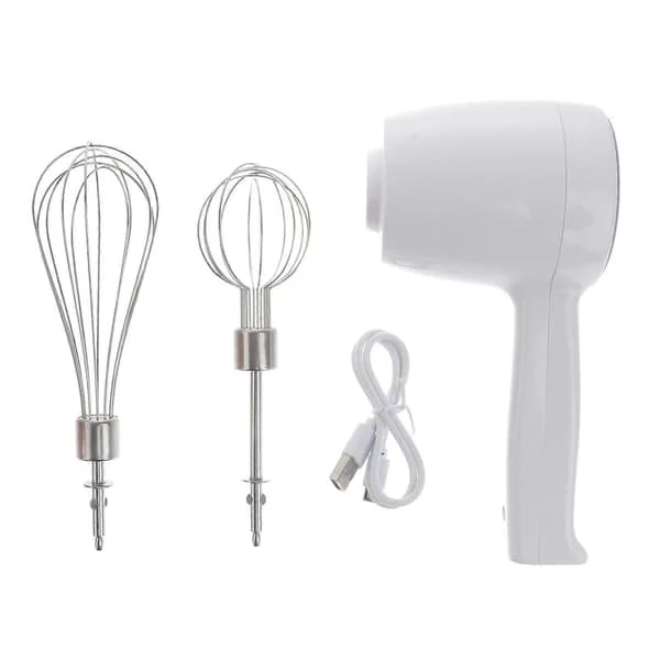 1 pc Electric Hand Mixer Rechargeable Cordless Stainless Steel Egg Beater HY-SY-080602799