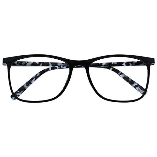 Opulize Unisex båge läsglasögon (5 pack), Svart med genomskinligt mönster, 2,50 Dioptrien 5055955374855