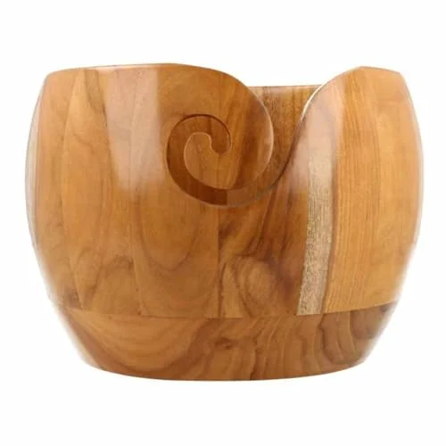 Scheepjes Teak Trä (17.5x12cm) Handgjorda Polerad Garn Skål 1 Bit 8717738233625