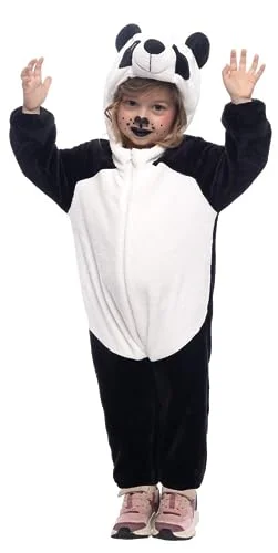 Rubies Kärleksfull pandadräkt för pojkar och flickor, sparkdräkt med huva svans, officer, karneval, halloween, födelsedag fester 8422971892835