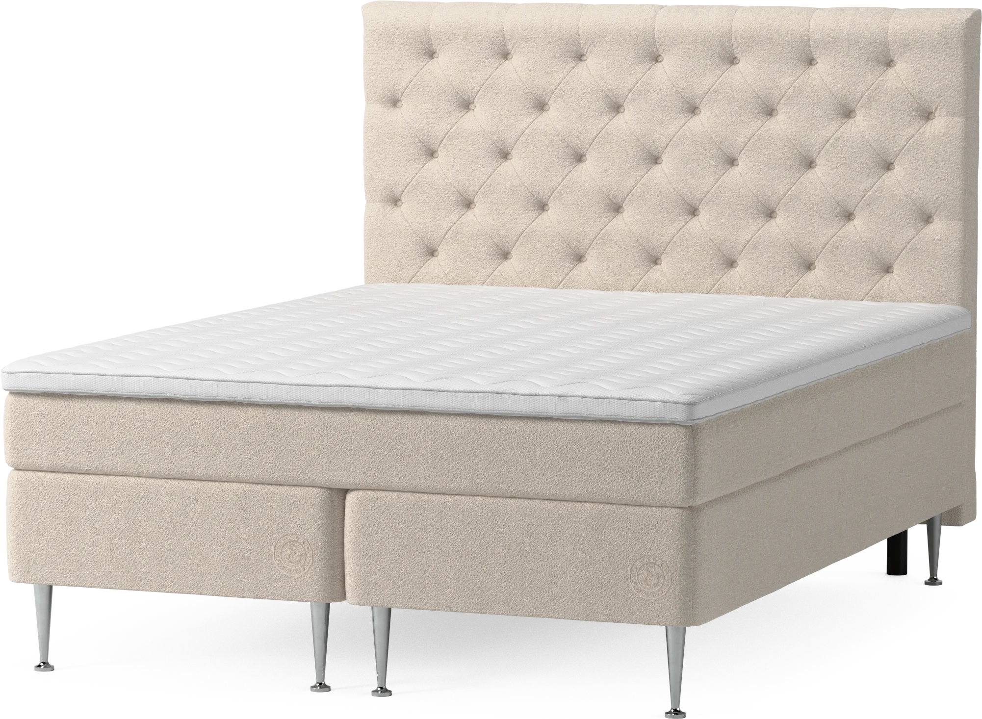 Asperö Comfort Kontinentalsäng, dubbelsäng med bäddmadrass Comfort och sängben ge6LB