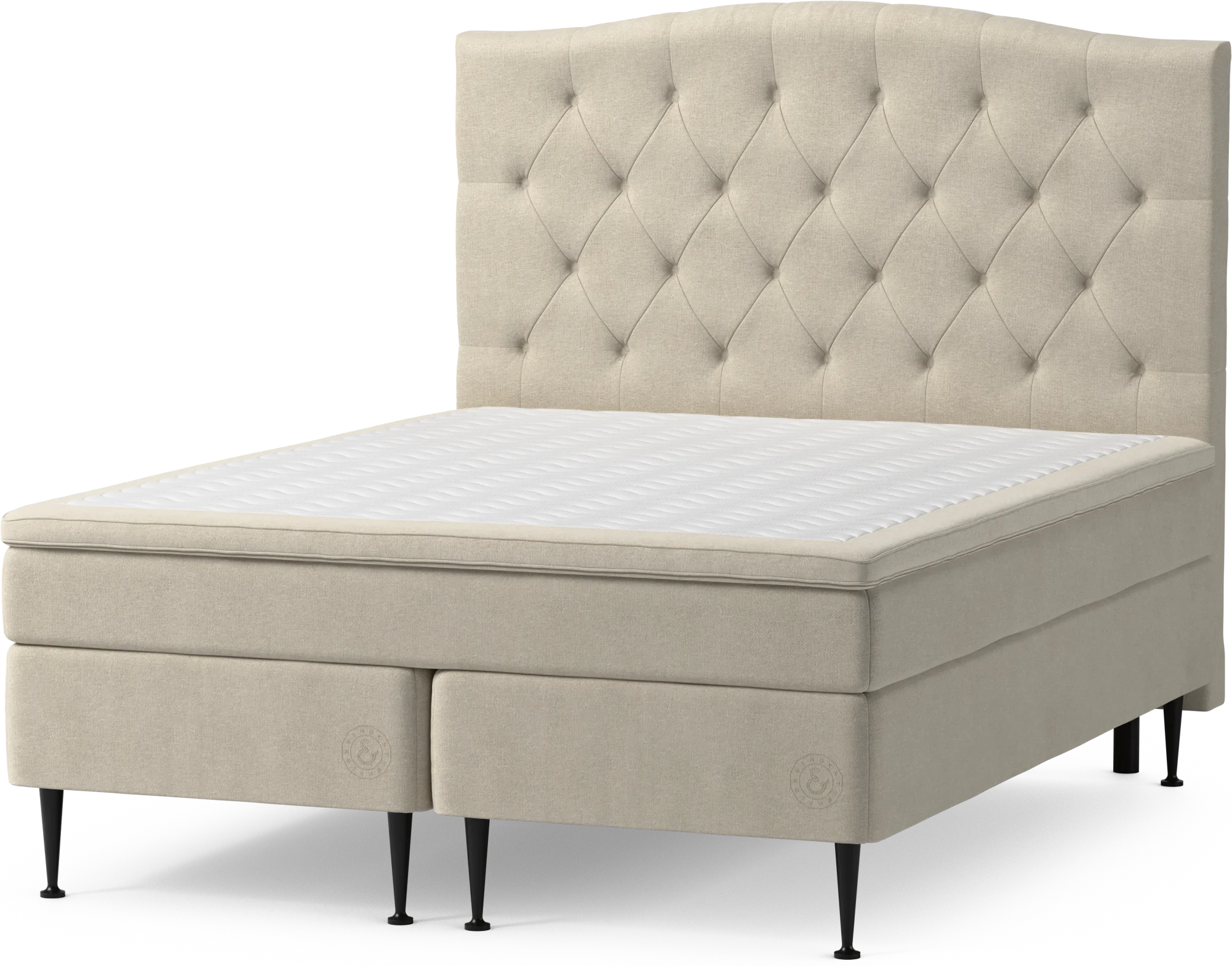 Asperö Comfort Kontinentalsäng, dubbelsäng med bäddmadrass Comfort och sängben jNiCJ