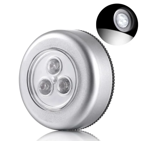 1 st Bärbar LED Nattlampa Batteridriven Garderob Nattlampa Trådlös Sänglampa för Sovrum Hem Skåpbelysning (3 LED, Silver)-FY- ZS-HB-0716000871 1 st Bärbar LED Nattlampa Batteridriven Garderob Nattlampa Trådlös Sänglampa för Sovrum Hem Skåpbelysning (3 LED, Silver)-FY- ZS-HB-0716000871