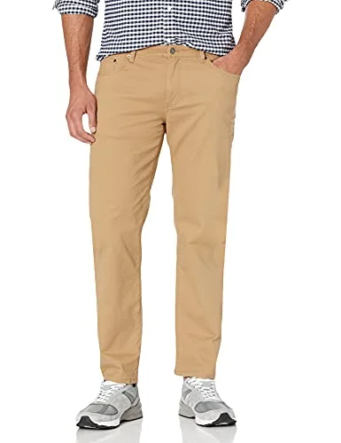 Amazon Essentials mäns avslappnad passform 5 ficka stretch twillbyxa, mörk kakibrun, 31 B x 34 L 193548632700