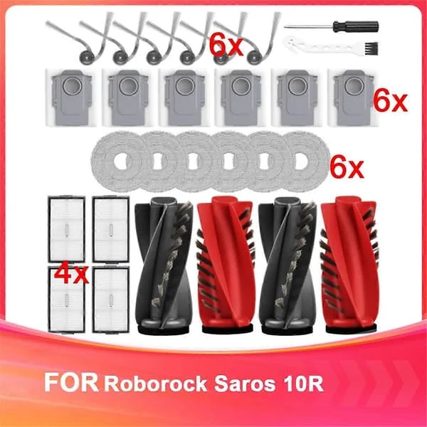 1 set Ersättningsdelar för Saros 10R Dammsugare Huvudsida Borstar HEPA Filter Moppdynor Dammpåse HXL410-0377 1 set Ersättningsdelar för Saros 10R Dammsugare Huvudsida Borstar HEPA Filter Moppdynor Dammpåse HXL410-0377