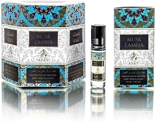 AYAT PERFUMES Doftolja för män och kvinnor, 6 x ml, lång livslängd komfort (Musk Lamha) 5060908998453