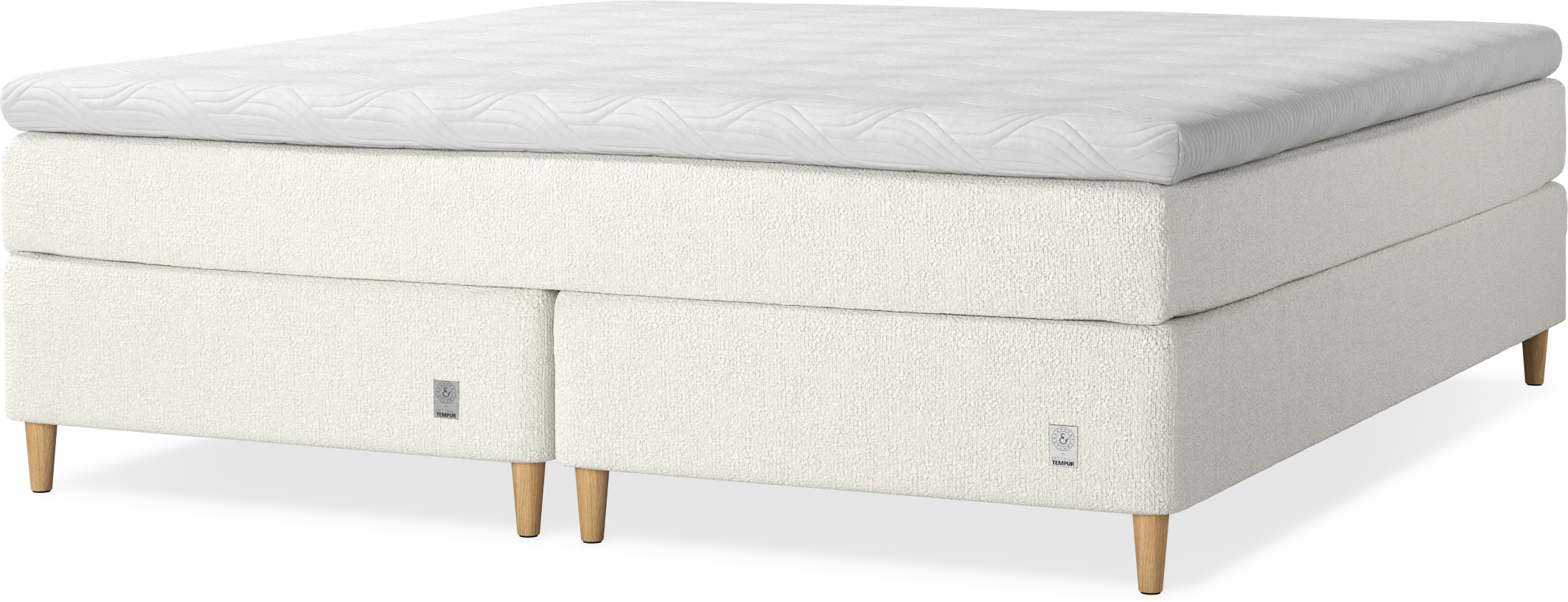 Cape Selene Kontinentalsäng, dubbelsäng med bäddmadrass 8 cm och sängben nThYa