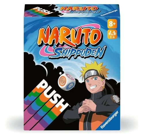Ravensburger 22888 Naruto Shippuden Push roligt och riskriskigt kortspel för animeserien Shippuden, förvaringsspel 2 6 spelare från 8 år 4005556228881
