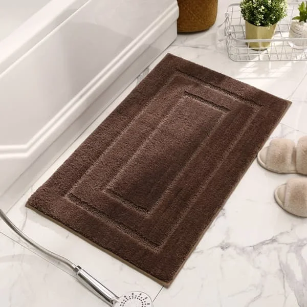 1-delad badrumsmatta, halkfri, mjuk, absorberande, maskintvättbar för dusch, badkar och toalett, 50x80cm, brun CJY-BOL-JL-498 1-delad badrumsmatta, halkfri, mjuk, absorberande, maskintvättbar för dusch, badkar och toalett, 50x80cm, brun CJY-BOL-JL-498