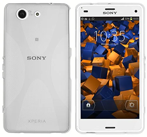 mumbi skal kompatibel med Sony Xperia Z3 Compact Handy Case mobiltelefonskal, transparent vit 4250261496135