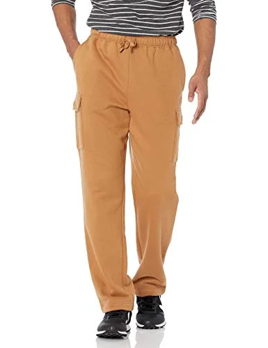 Amazon Essentials Herr cargo fleece sweatpants ljusbrun, X Large 195111268774