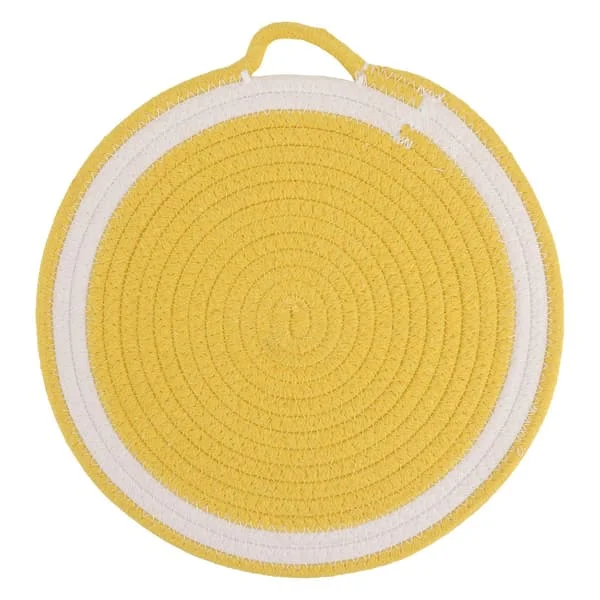 1 st bordsunderlägg för matbord, dekorativt underlägg, fruktformad matta, värmebeständig matta (30×30 cm, gul) ZYTO-065561