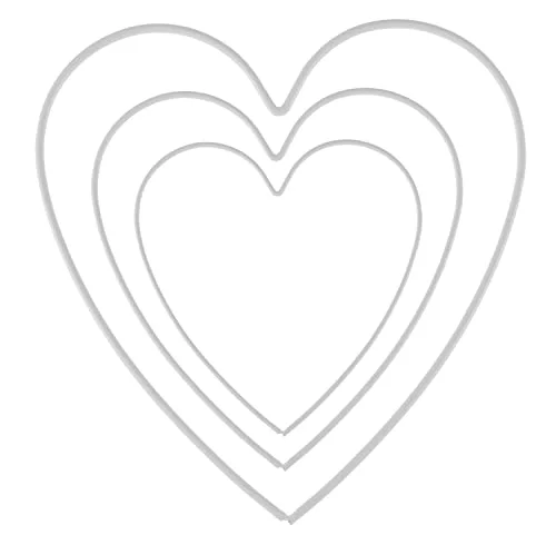 GLOREX 6 1294 400J 3 stycken 15 cm, 20 cm och 28 vit metallram, perfekt för gör det själv, drömfångare, väggdekoration, blomdekoration 7610877583945