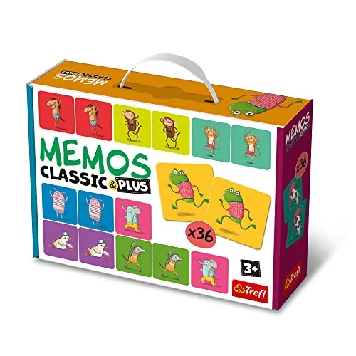 Trefl Memos Classic & Plus, Rörelse Och Ljud Pedagogiskt Minnesspel För Småbarn, Hittar Bildpar, Imiterar Rörelser, Olika Spelalternativ, Barn Över 3 År 5900511022711