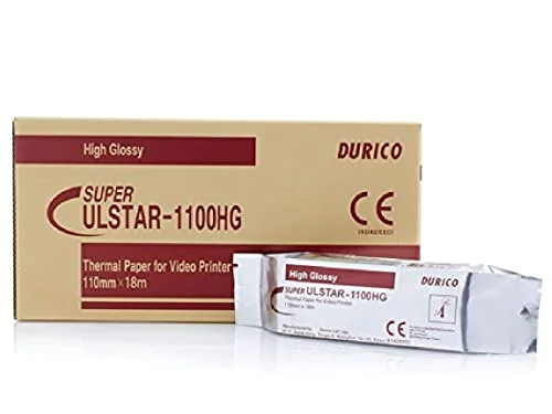 MITSUBISHI K65HM CE/KP65HM CE papper, högdensitet, hög densitet och termisk kontrast, monokromatiskt N/B tryck, för ultraljud, mikroskopi, tandapplikationer, A6 format, 10 mmx20m, 4 st 8023279727401