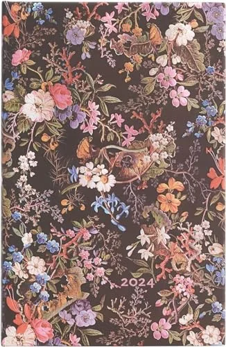 Paperblanks 12 månadskalender 2024 Floralia Horisontell Maxi (135 x 210 mm) 9781439703458