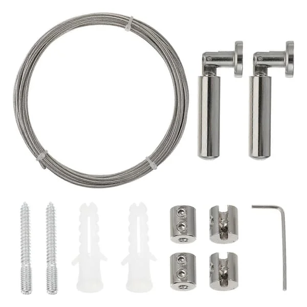 1 Set 5M Rostfritt Stål Klädhängande Snöre Gardin Draperi Vajerstång Set Silver 500.00X0.20X0.20CM sl-fg4-10311 1 Set 5M Rostfritt Stål Klädhängande Snöre Gardin Draperi Vajerstång Set Silver 500.00X0.20X0.20CM sl-fg4-10311