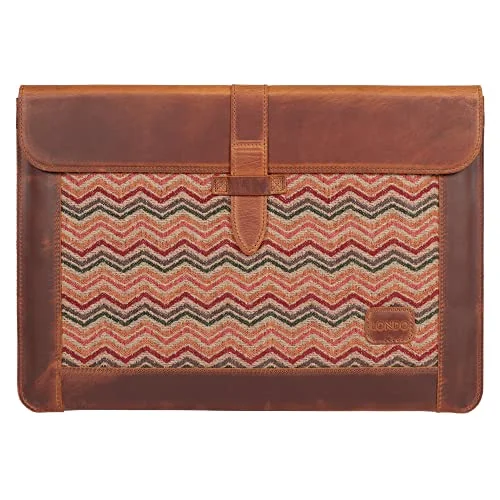 Londo MacBook väska av toppnarvigt läder laptopfodral för Pro och Air 13,3 tum 13 iPad 12,9 kompatibel med modell M1 2020 (kamel, 16 tum) 193029102609