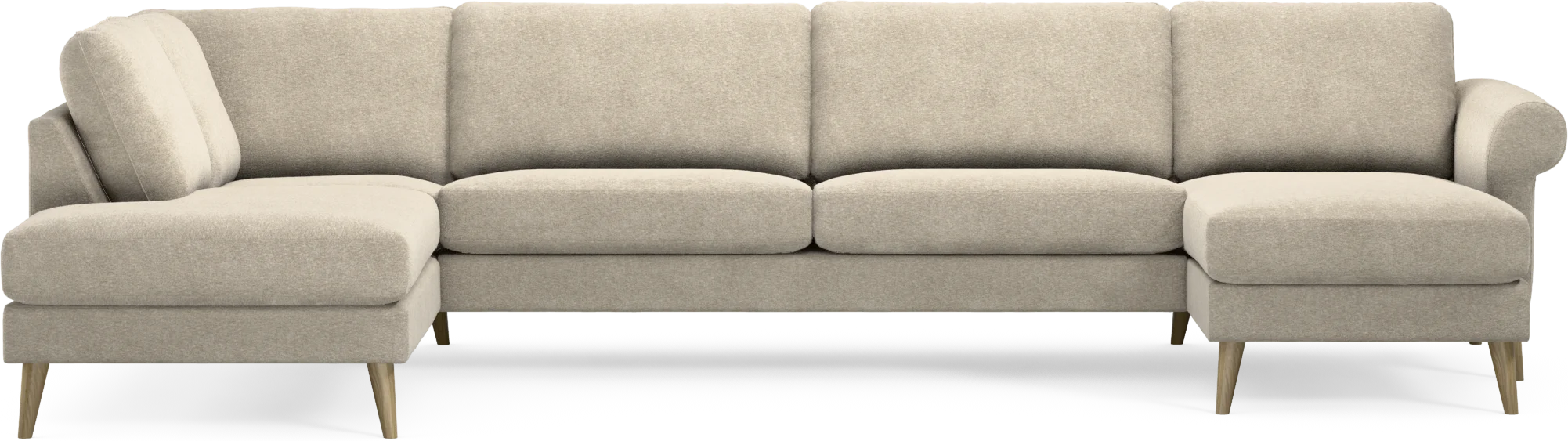 Bridge 3-sits soffa med divan vänster och schäslong höger ekAn3